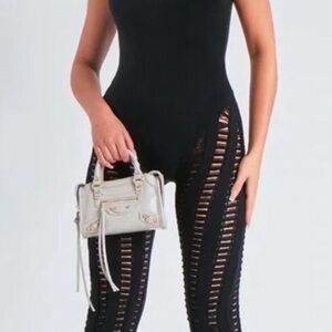Elegant Black Cutout Jumpsuit
